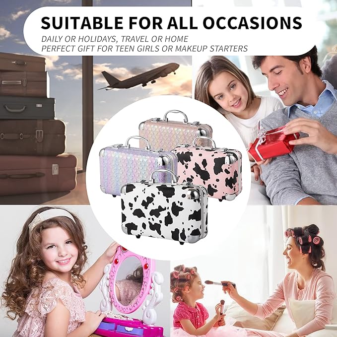 Hot Sugar All In One Makeup Set for Teenager Girls 10-12 Full Makeup Kit for Beginners Includes Eye Shadow Palette Blush Lip Gloss Lipstick Eye Pencil Brush Mirror (Purple Heart)-Velvo Beauty