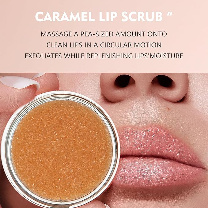 Pudaier 3Pcs Lip Care Kit with Coconut Lip Mask Caramel Lip Scrub Strawberry Lip Oil for Shiny and Nourishing Lips, Dry Lips Treatment, Moisturizing Lip Care For All Day Hydration-Velvo Beauty