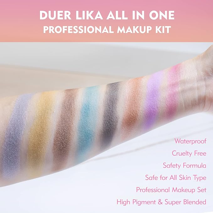 Makeup Kit for Girls and kids 8-12 Carry All Makeup Train Case with Pro Makeup for Teens Women Full Starter Cosmetics Set (SILVER)-Velvo Beauty