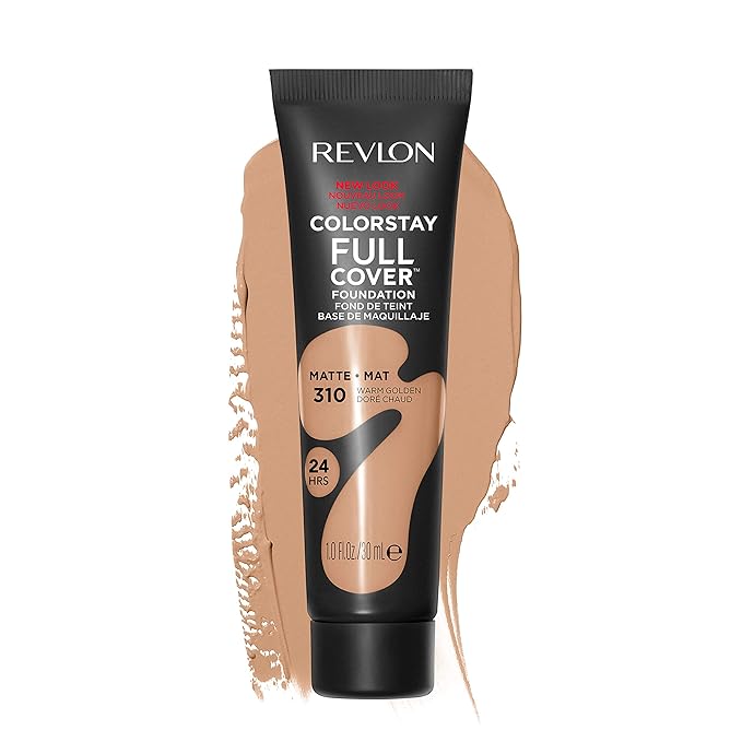 Revlon Liquid Foundation, ColorStay Face Makeup for Normal and Dry Skin, Longwear Full Coverage with Matte Finish, Oil Free, Warm Golden, 1.0 Fl Oz-Velvo Beauty