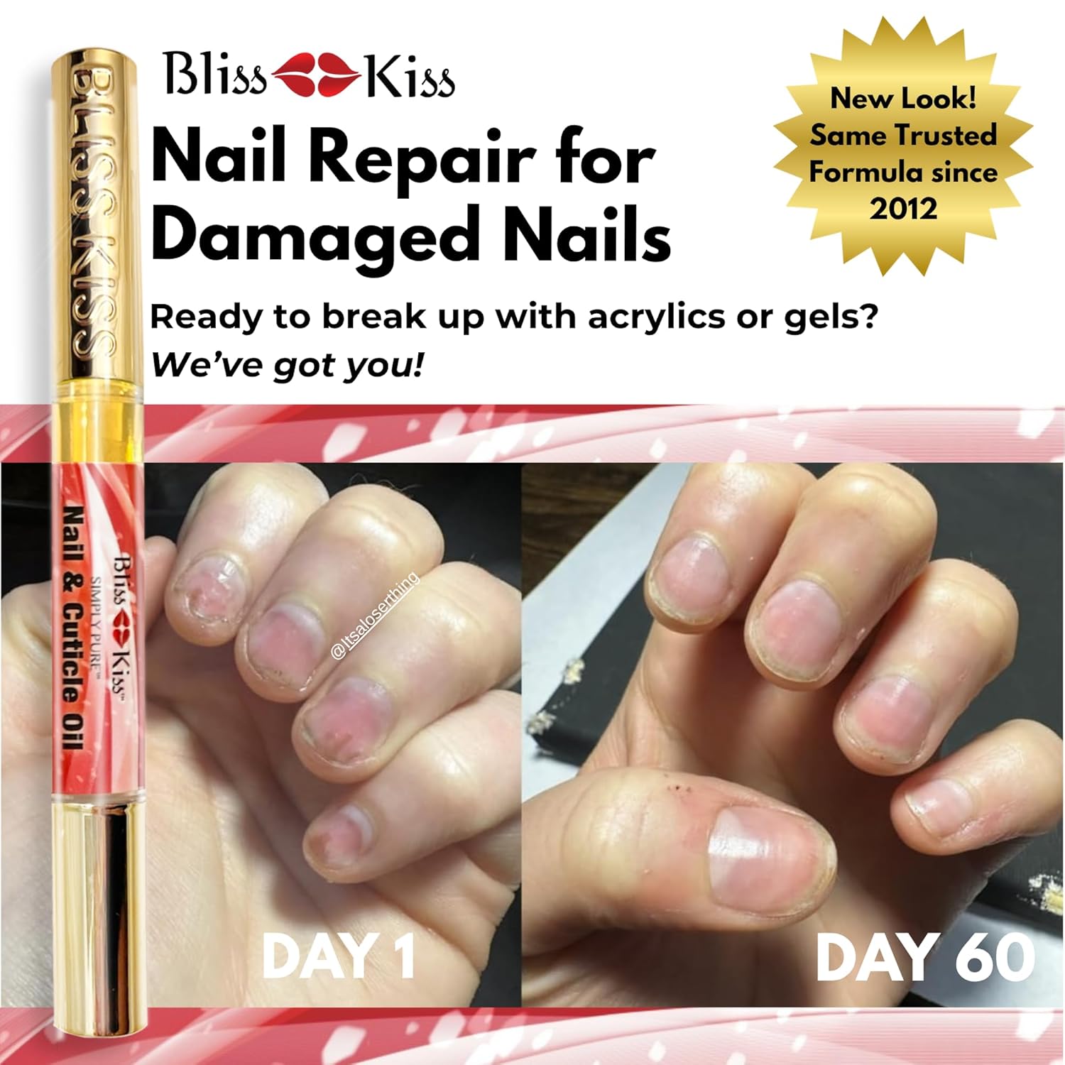 Bliss Kiss | 1 Candy Cane Fragrance | Nail Oil Cuticle Pen w/Vitamin E & Jojoba⏤Nail Strengthener Nail Growth Serum for Brittle Peeling Breaking Thin Nails-Velvo Beauty