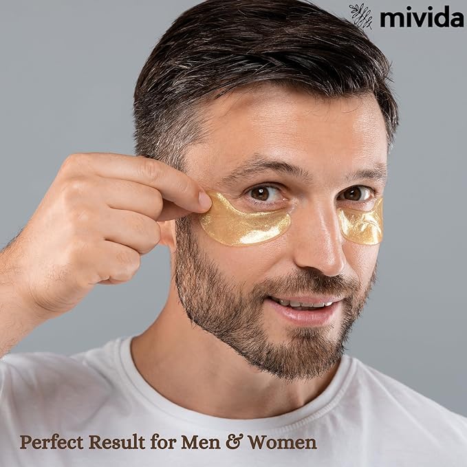 Caffeine & Hyaluronic-Acid Hydra-Gel Eye Pads - Anti Wrinkle Under Eye Patches, 60PCS | Gold Under Eye Patches For Puffy Eyes, Eye Bags and Wrinkles-Velvo Beauty