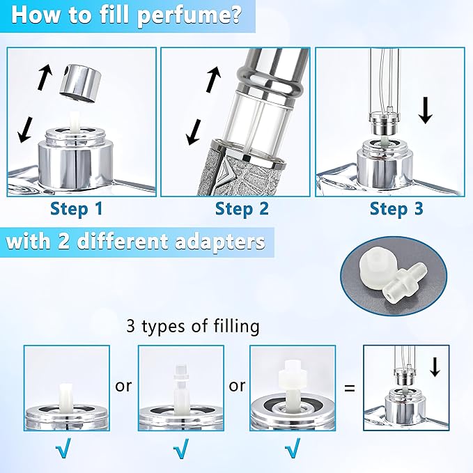 Refillable Travel Perfume Atomizer Bottle - 5ml Luxury Pocket Perfume Dispenser Pump, Travel Perfume Atomiser, Cologne Dispenser, Portable Size Sprayer Bottle for Traveling (Pink - 1)-Velvo Beauty