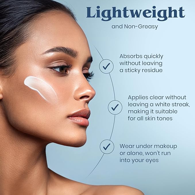 Clear Choice Travel Size Sunscreen for Face SPF 45, Mineral Oil Free Sunblock & Light Moisturizer with Zinc Oxide, Reef-Safe, Broad Spectrum, No White Cast, Dermatologist Recommended 2oz-Velvo Beauty