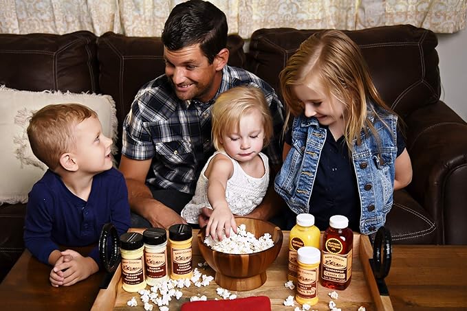 Amish Country Popcorn | Seasoning Variety Pack | 5.5 oz BallPark Style ButterSalt - 4.7 oz Cheddar Cheese & 4.7 oz Sour Cream and Onion Popcorn Seasoning-Velvo Beauty