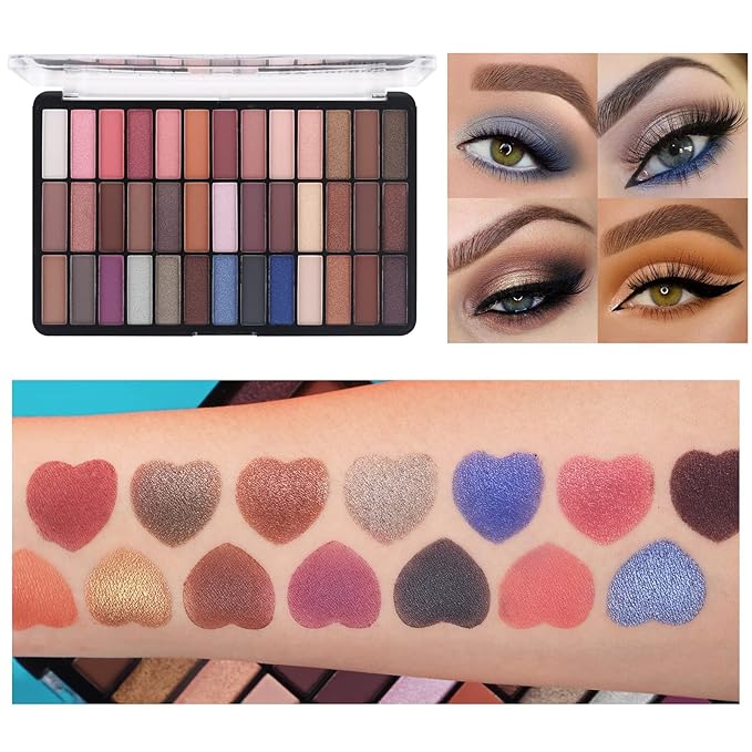 Makeup Set For Women Full Kit - 39 Colors Nude Smokey Eyeshadow Palette, Liquid Foundation + Concealer Brush, Black Mascara Eyeliner Pen, Matte Liquid Lipstick Set, Eyebrow Soap Gel Kit, Makeup Sponges with Makeup Bag Gift Set-Velvo Beauty