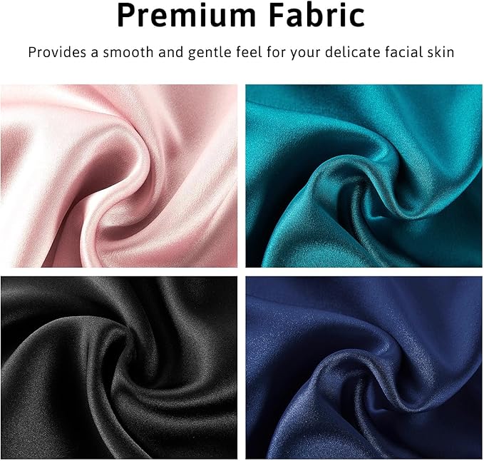 Silk Sleep Mask for Women Men, Mulberry Silk Eye Sleeping Mask & Blindfold with Adjustable Velcro Strap, Blackout Eye Cover for Sleep Travel Yoga Nap, Large Size, Black-Velvo Beauty