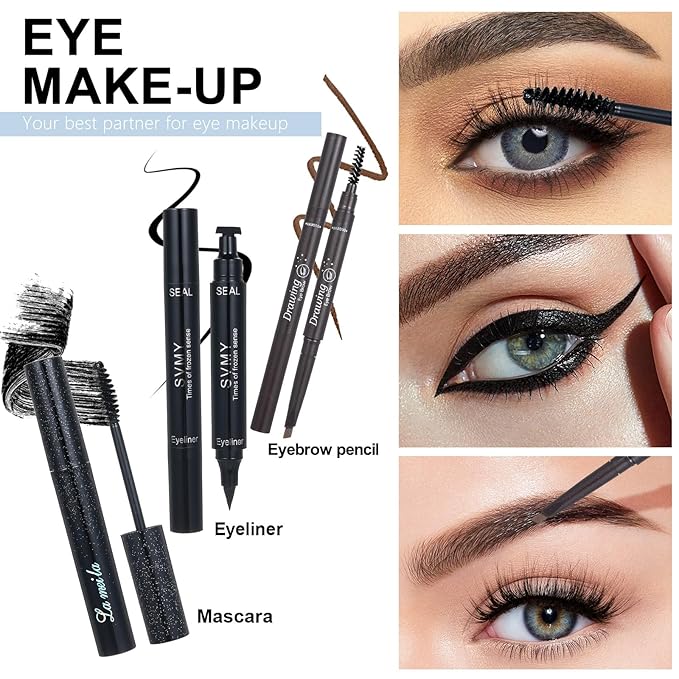 Makeup Kit Full Kit for Women Makeup Kit Full Kit for Teenagers Eyeshadow Palette Lip Gloss Foundation Mascara Eyeliner Cosmetic Brushes Cosmetic Bag etc. (20Middle)-Velvo Beauty