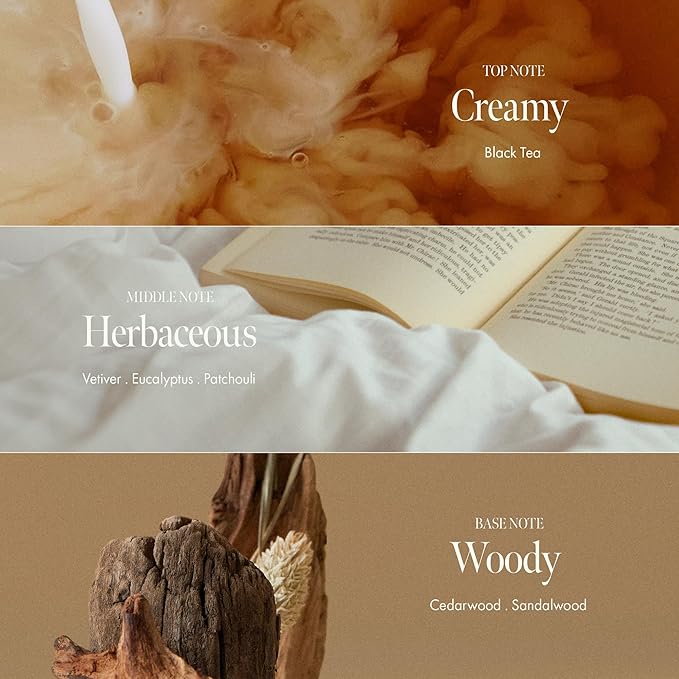 Vegan Nourishing Scalp Shampoo with Black Tea, Hyaluronic & Amino Acids to Strengthen Scalp Barrier, Creamy Woody Scent, Paraben, Sulfate & Silicone Free 450ml / 15.22 fl. Oz-Velvo Beauty