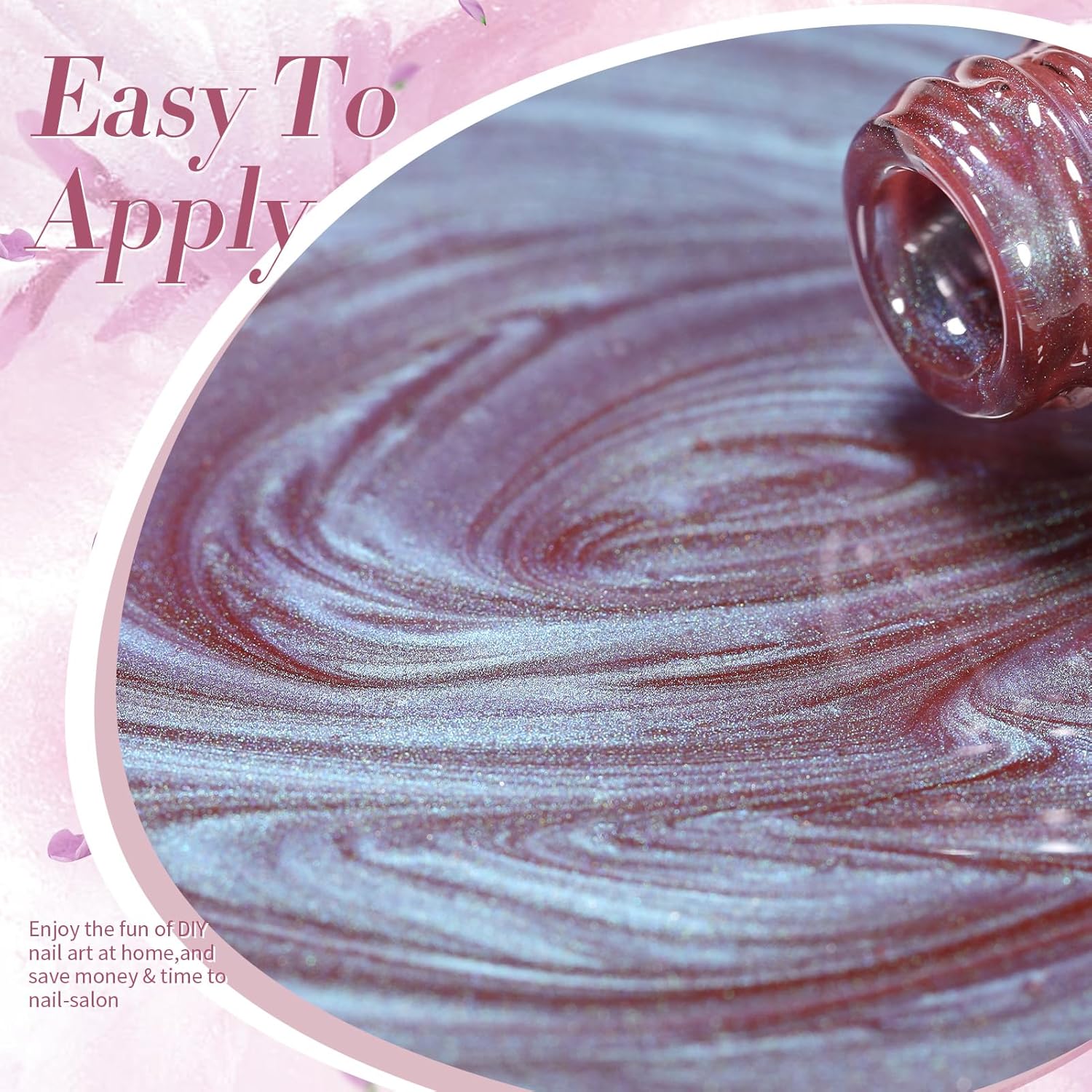 BORN PRETTY Cat Magnetic Eye Gel Nail Polish,Hyacinth Purple Jelly Glass Magnetic Gel Polish,Glitter Soak Off Nail Art Salon Manicure Home Gift 15ml-Velvo Beauty