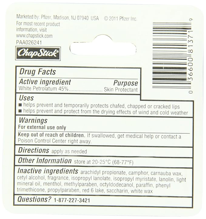 ChapStick Classic (24 Blister Packs of 1 Stick, 24 Total Sticks, Cherry Flavor) Skin Protectant Flavored Lip Balm Tube, 0.15 Ounce Each,24 Count (Pack of 1)-Velvo Beauty