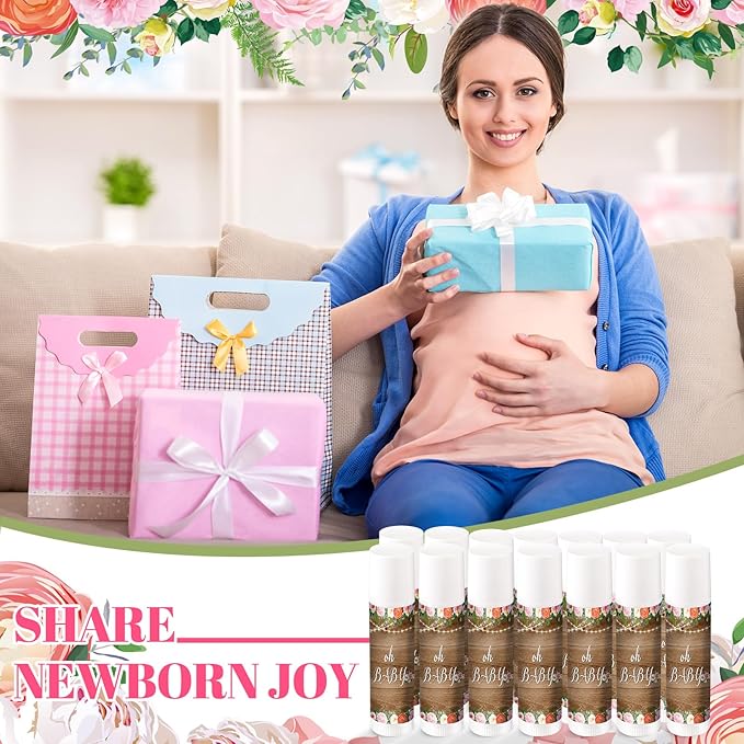 40 Pieces Lip Balm Bulk Baby Shower Jasmine Lip Balm Favors Floral Moisturizing Lip Balm for Women Children Men Girl kids Gender Reveal Favors Gift Baskets (Floral)-Velvo Beauty