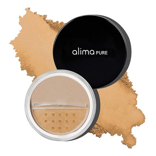 Alima Pure Matte Foundation Loose Mineral Powder Foundation Makeup, Loose Powder Makeup Oil Free Talc Free Powder, Natural Makeup Mineral Foundation Full Coverage Natural Foundation Powder .15 oz/4.5g-Velvo Beauty