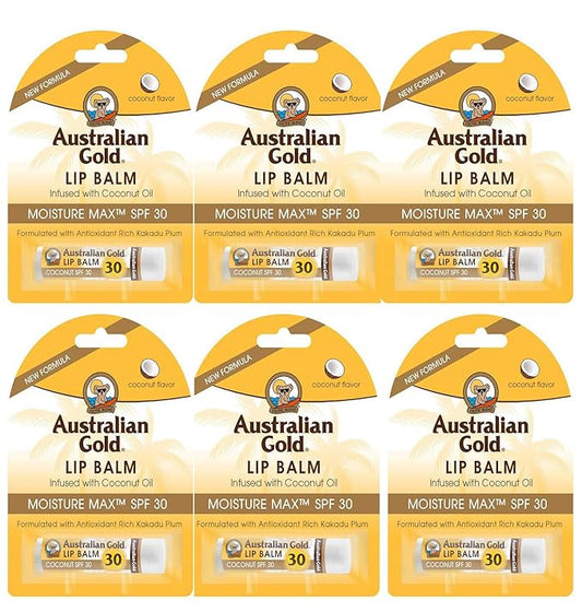 6 Pack SPF 30 Lip Balm Sunscreen with Antioxidants-Velvo Beauty