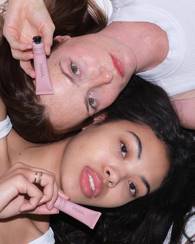 MARA - Natural Sea Silk Lip Balm With Algae + Moringa | Non-Toxic, Plant-Based Skin Care, Hypoallergenic | Moisturize, Plump + Soothe Dry, Chapped Lips (Nude Beach, 0.5 oz | 15 ml)-Velvo Beauty