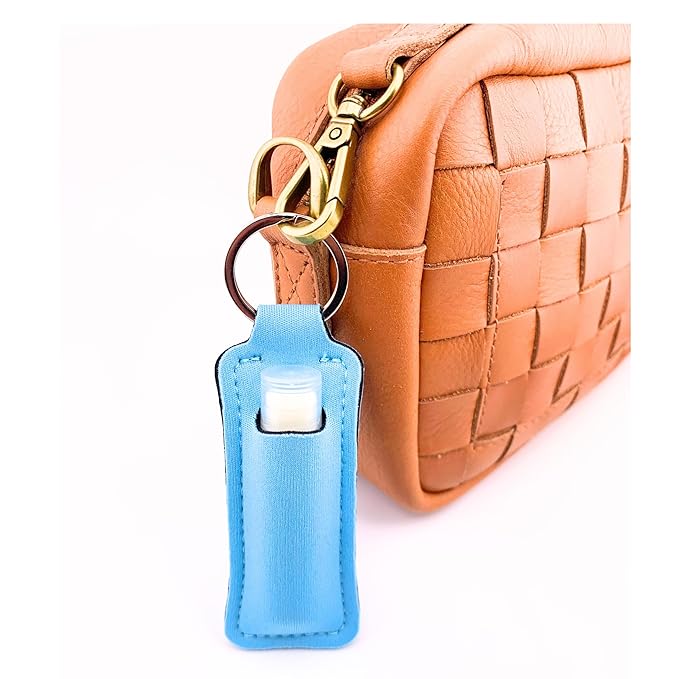 Sweet Watermelon Chapstick 6-Pack. Includes Bonus Lip Balm Holder Keychain (Blue). Limited Edition Flavor from the Chapstick I Love Summer Collection, Unique Gift Bundle from Tiny Seed-Velvo Beauty