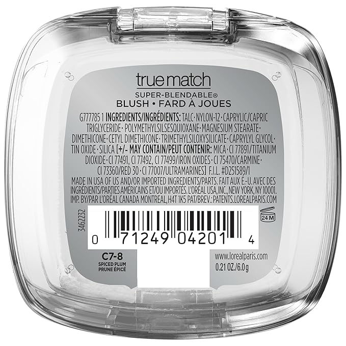 L'Oreal Paris True Match Super-Blendable Blush, Spiced Plum, 0.21 oz.-Velvo Beauty
