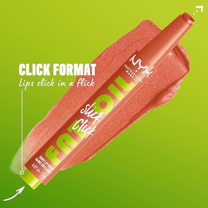 NYX PROFESSIONAL MAKEUP Fat Oil Slick Click, Lightweight, Buildable, Pigmented Vegan Lip Balm - Hits Different-Velvo Beauty