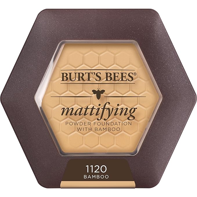 Burt’s Bees 100% Natural Origin Mattifying Powder Foundation, Bamboo, 0.3 Ounce, Packaging May Vary-Velvo Beauty