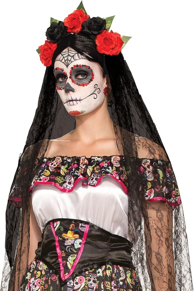 Forum Novelties Costume Day of The Dead Face Paint Makeup Kit, Net Wt. 14 g/.5 Oz-Velvo Beauty