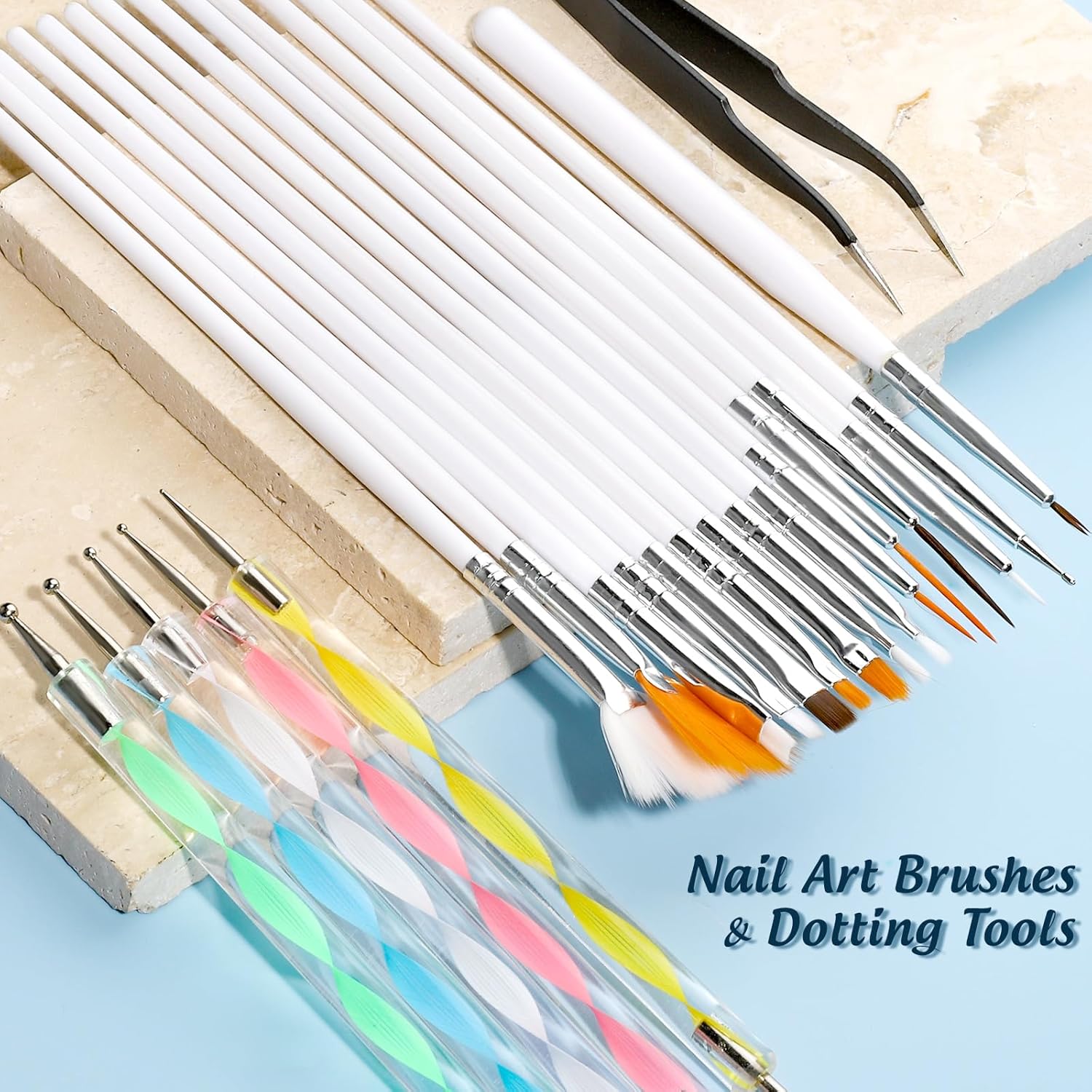 FANDAMEI Nail Tools, Nail Art Brushes Set, Nail Art Dotting Tools, Nail Stickers, Butterfly Nail Art Sequins, Nail Foils, Nail Art Flakes Iridescent, Nail Art Kits, Rhinestones For Nails Design-Velvo Beauty