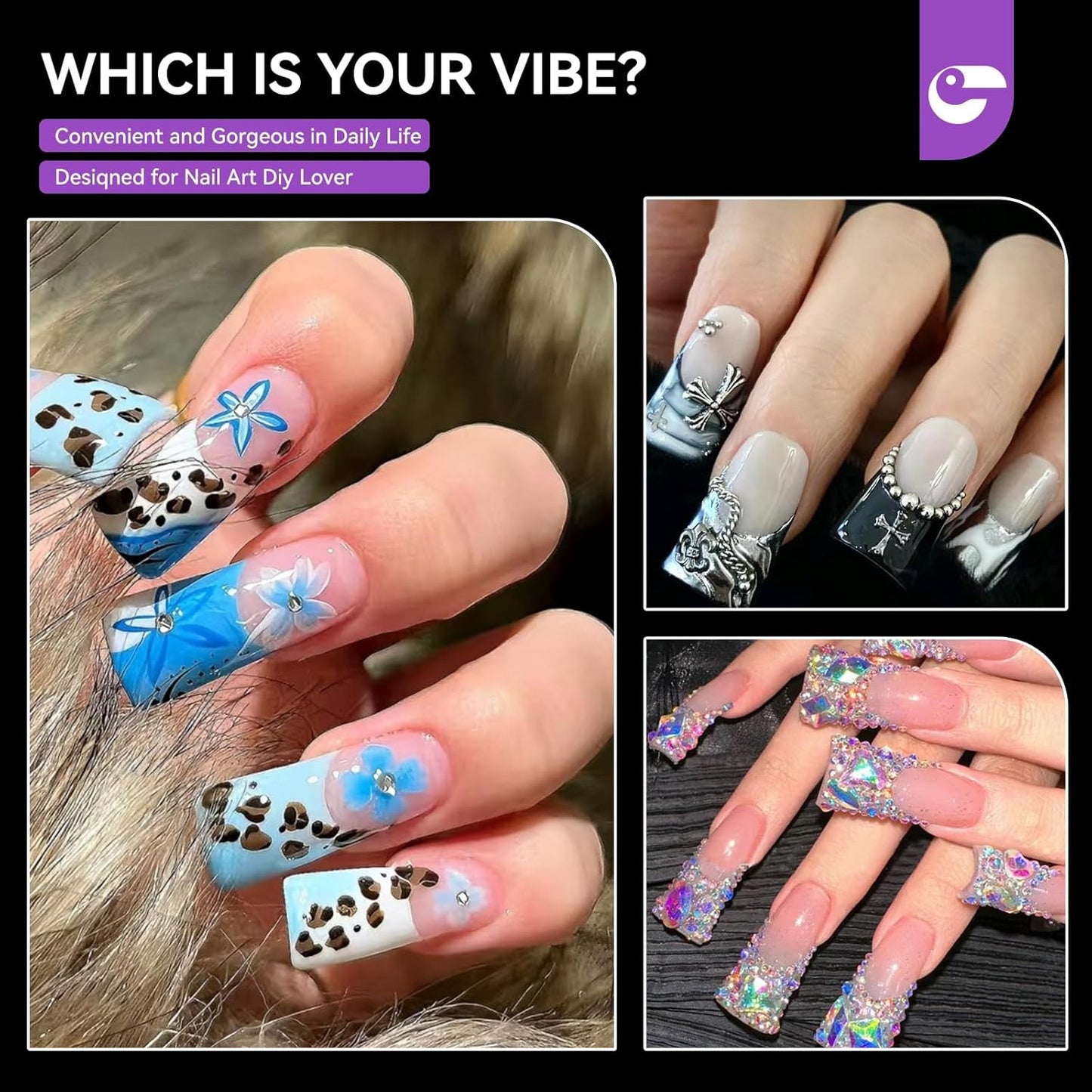 Gelike EC Duck Dual Forms for Extension: 120 Pcs Color Nail Form, 12 Size Nail Forms For Builder, Half Matte Gel Forms For Manicure Art Design Salon Diy-Velvo Beauty