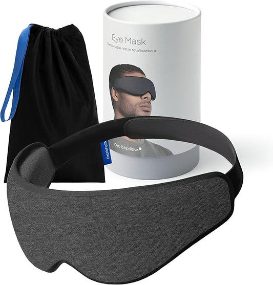 Ostrichpillow Eye Mask, Sleep Mask for Men Women 100% Blackout, No Pressure On Eyes, Soft & Breathable, Adjustable Fit, Travel Bag Included-Velvo Beauty