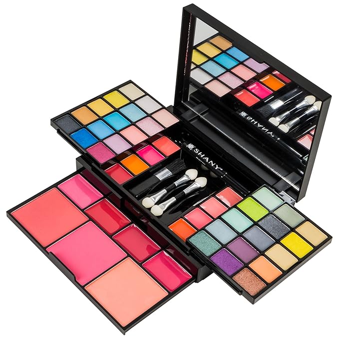 SHANY 'Fix Me Up' Makeup Kit - Compact Travel Makeup Portable Giftable Adult and Teen Makeup Set Eye Shadows, Lip Colors, Blushes, and Applicators-Velvo Beauty