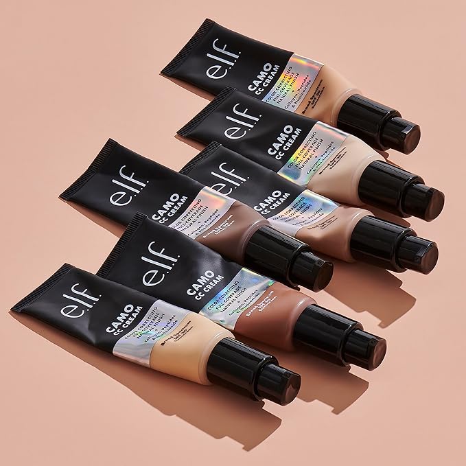 e.l.f. Camo CC Cream, SPF 30 Color-Correcting Medium-To-Full Coverage Face Foundation, Delivers An Airbrushed Finish, Vegan & Cruelty-Free, Tan 415 C-Velvo Beauty