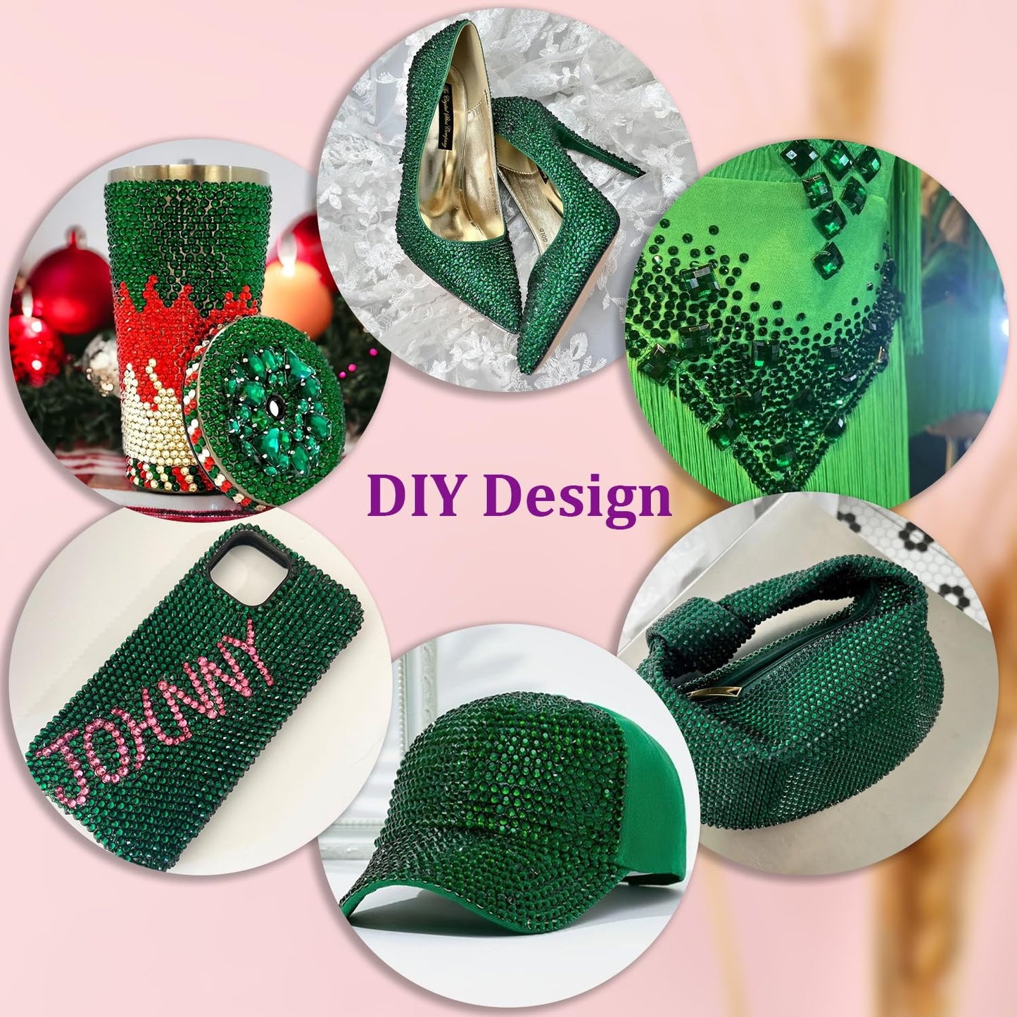 25000Pcs Resin Rhinestones for Crafting, Emerald Green 2-6mm Mixed Sizes Non Hotfix Flatback Gems, Bedazzling Crystal for DIY Crafts Clothing Tumblers Mugs Shoes Fabric Nail Art-Velvo Beauty