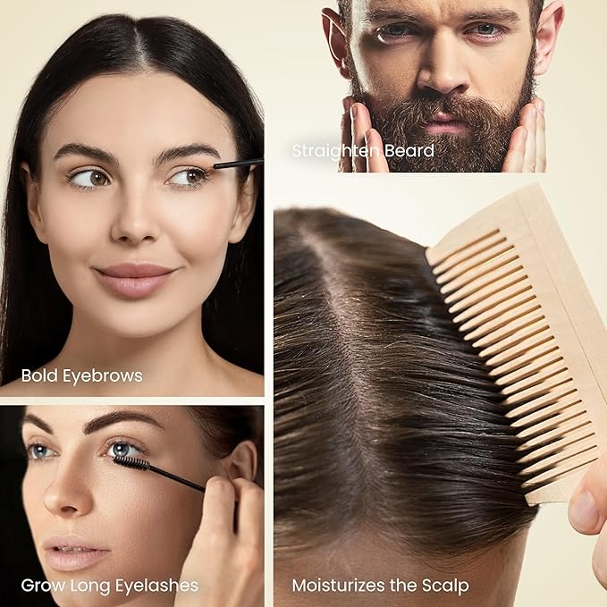 BodyJ4You Castor Oil Eyelashes Eyebrows - 100% Pure Natural USDA Organic Cold Pressed - Hydrating Skin Hair Growth Oil Lashes Scalp - Non-GMO Hexane Free Carrier Unrefined (2 Fl Oz (60 ml) - KIT)-Velvo Beauty