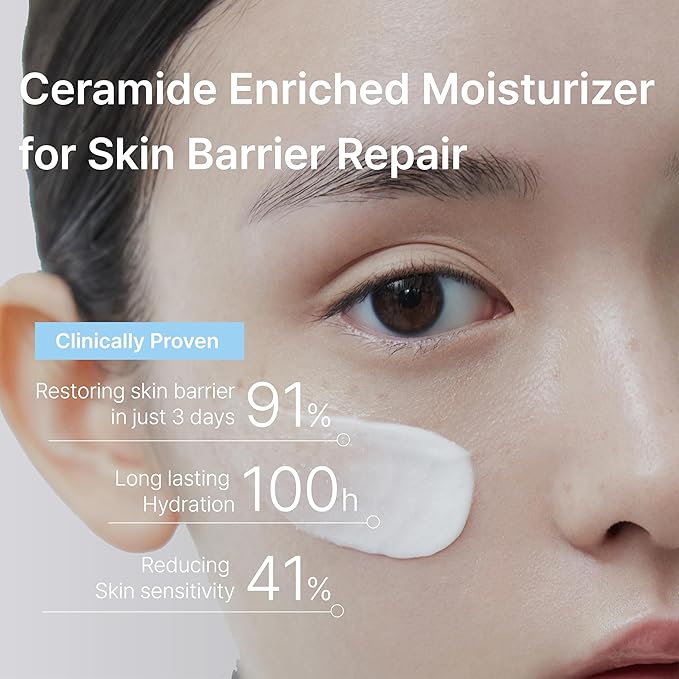 Illiyoon Ceramide Ato Concentrate Cream | Moisturizer for Dry & Sensitive Skin, 100hr Lasting Hydration, For Face & Body, Gentle for Infants, Moisture Barrier Repair, Vegan Certified, 2.53 fl.oz.-Velvo Beauty