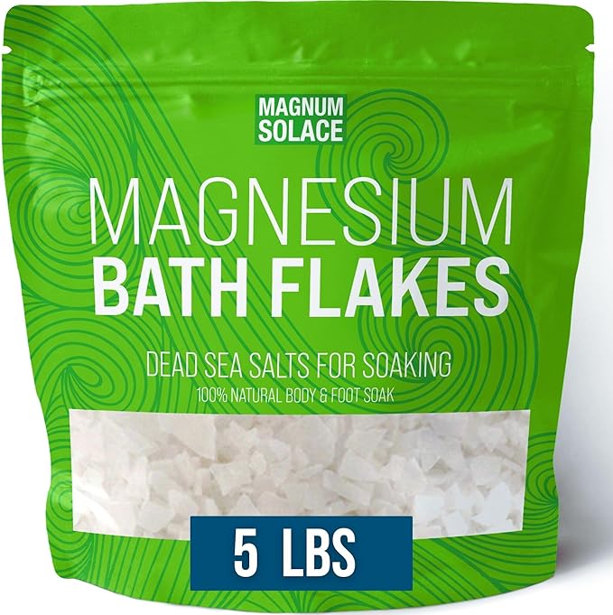 Magnesium Flakes for Bath - Magnesium Chloride Flakes - Dead Sea Salts for Soaking, 5 LBS-Velvo Beauty