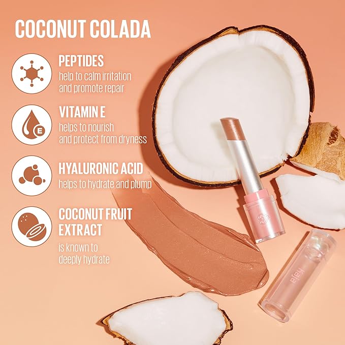 Kaja Juicy Glass Lip Balm | Plumping, Hydrating, Korean Lip Balm, Moisturizing Lip Care, 24hrs Long-lasting Hydration, Nourishing Lip Care | Coconut Colada, 0.15 oz.-Velvo Beauty