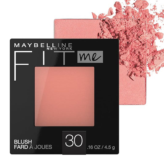 Maybelline Fit Me Powder Blush, Lightweight, Smooth, Blendable, Long-lasting All-Day Face Enhancing Makeup Color, Rose, 1 Count-Velvo Beauty