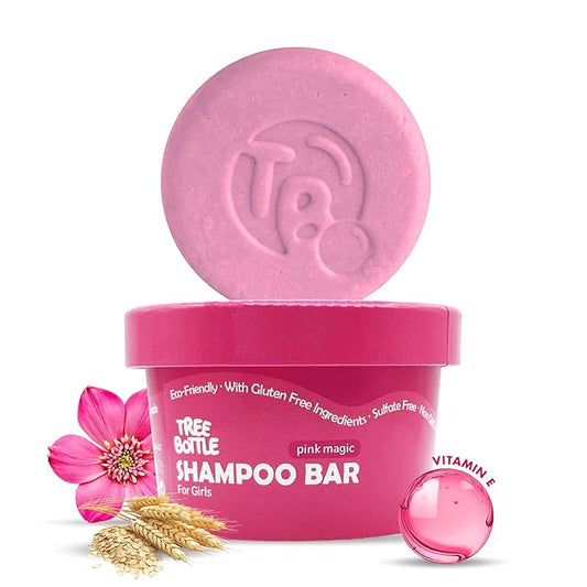 Hydrolyzed Oat Protein + Squalane Shampoo Bar for Girls - 4.5oz - For all Hair Types - Gentle on sensitive Eyes & Scalp - Natural, Tear-Free, Sulfate & Paraben-Free - Made in USA - 4.5oz-Velvo Beauty