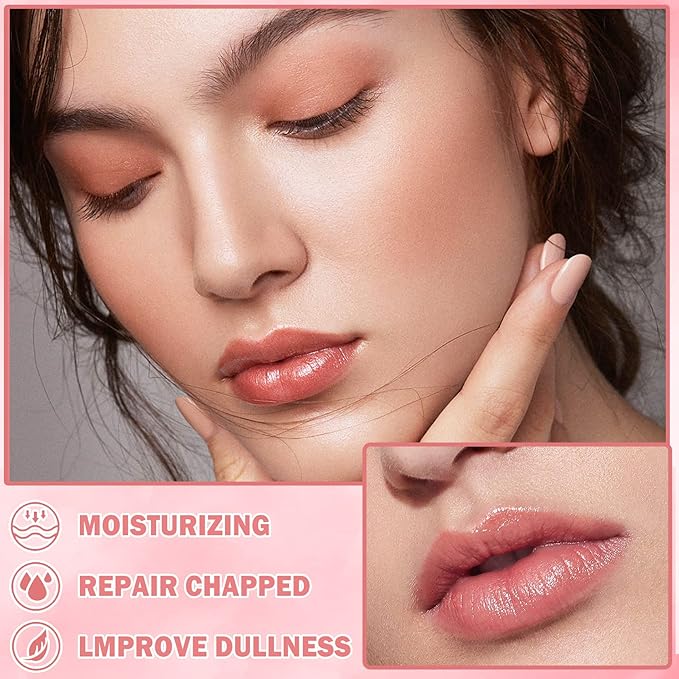 2PCS Bee Lip Balm Honey Pot,Honey Lip Balm With Honey Spoon,Honey Lip Mask Moisturizing Hydrating Prevents Dry and Chapped Lips,Lip Exfoliating Bee Lip Balm（Honey+Strawberry）-Velvo Beauty