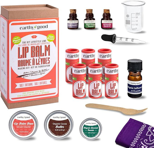 Earthy Good Organic DIY Lip Balm Making Craft Kit By Kiss Naturals-Velvo Beauty