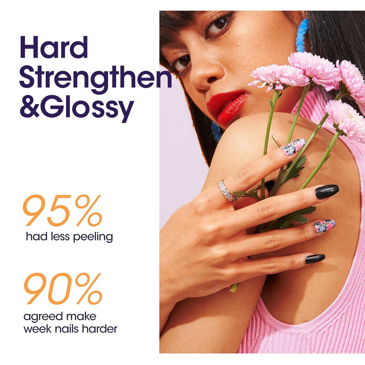 GELLEN Gel Top Coat Base Coat with Nail Strengthener, 3 Pcs 18 ml No Wipe Glossy Top Coat Set for Gel Nail Polish, Soak Off Base Coat Hardener Care for Thin Weak Nails Salon Manicure-Velvo Beauty