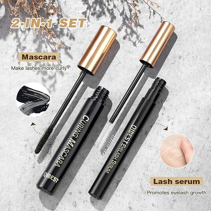 Makeup Sets.Lash serum.Mascara.Waterproof Smudgeproof Long Lasting.Gift Kit for Women Girls(2 Pcs Set)-Velvo Beauty