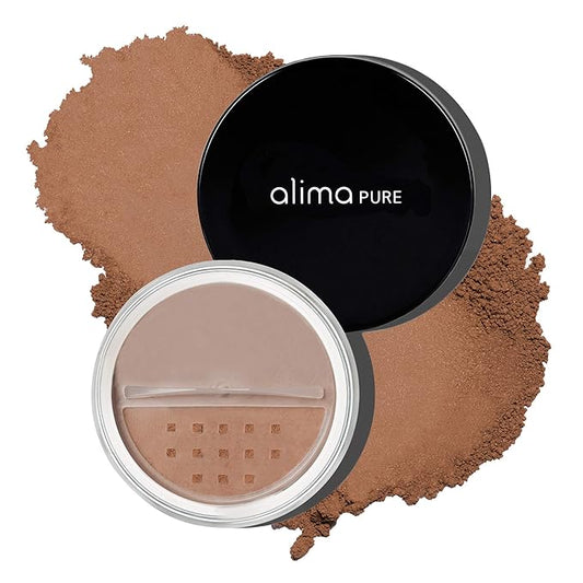 Alima Pure Matte Foundation Loose Mineral Powder Foundation Makeup, Loose Powder Makeup Oil Free Talc Free Powder, Natural Makeup Mineral Foundation Full Coverage Natural Foundation Powder .15 oz/4.5g-Velvo Beauty