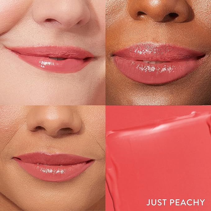 LAURA GELLER NEW YORK Jelly Balm Moisturizing Tinted Lip Balm - Just Peachy - Hydrating Vitamin E - Semi-Shine Finish-Velvo Beauty