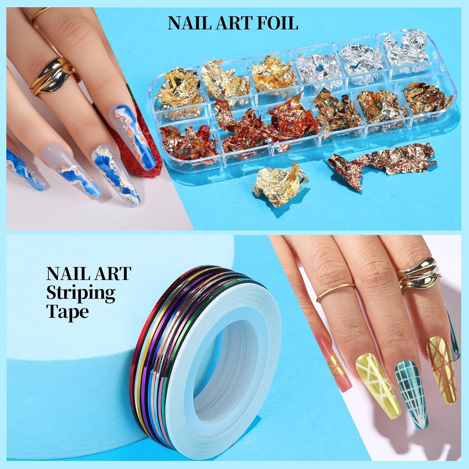 Teenitor Nail Art Tools, Nail Art Brushes Set, Dotting Tools，Nail Stickers, Nail Rhinestones For Nail Art-Velvo Beauty