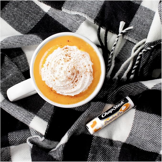 ChapStick Holiday Collection - Candy Cane, Pumpkin Pie & Sugar Cookie Flavors - Blister Pack of 3 Sticks 0.15 Each - Pack of 6 = 18 Sticks, Great Holiday Gift 3 Count (Pack of 6)-Velvo Beauty