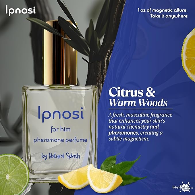 lpnosi For Him Pheromone Perfume, Long-Lasting Fragrance Infused with Natural Essences & Powerful Pheromones, Irresistible Scent for Men, Spray, Travel-Friendly, Natural Splash Body Care, 1 fl oz-Velvo Beauty