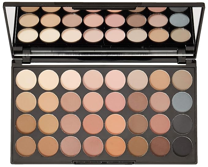 Makeup Revolution 32 Color Eyeshadow Palette, Flawless Matte-Velvo Beauty