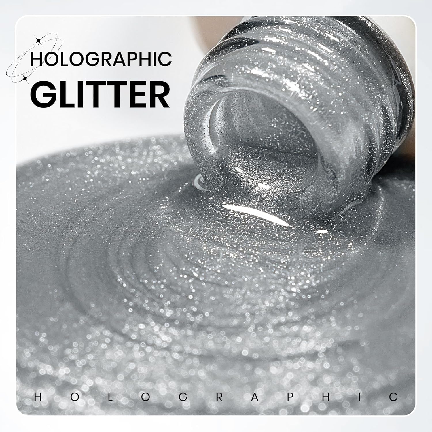 Silver Cat Eye Gel Polish, Magnetic Holographic Gel Nail Polish Glitter Shimmer Gel Polish with Magnet Soak Off U V Gel Salon DIY at Home, 0.5 OZ-Velvo Beauty