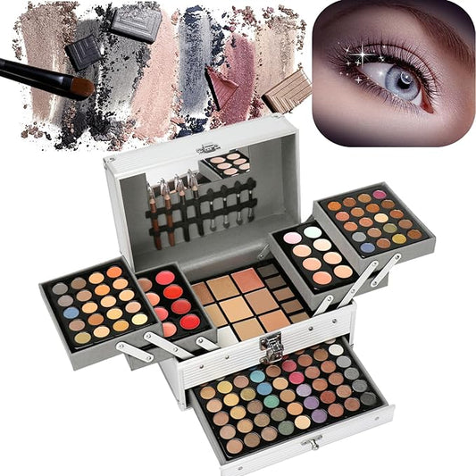 Professional 132 Colors All-in-one Makeup Palette Cosmetic Contouring Kit Combination with Eyeshadow, Cream Concealer, Eyebrow Powder, Lip Gloss Blusher and Pressed Powder-Velvo Beauty