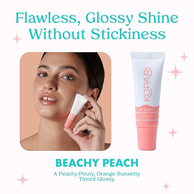 Kopari Beach Peach Lip Glossy 1 Pack-Velvo Beauty