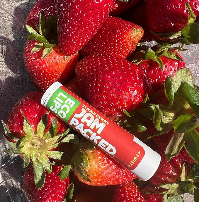 Eco Lips Freshly Squeezed Organic Fruit Lip Balms - Citrus Got Real (Lemon/Lime), Melondramatic (Watermelon), Jam Packed (Strawberry) Plastic-Free Plant Pod 6-pack by Eco Lips 100% Natural.-Velvo Beauty